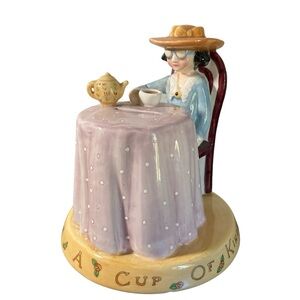 Mary Engelbreit ME Ink 1994 Pour Yourself A Cup Of Kindness Ceramic Bank